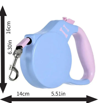 Pet Gift Set, Adjustable Long Dog Leash, One-Button Brake, Night Walk Friendly, Suitable for Medium Dogs and Cats, Linen Material
