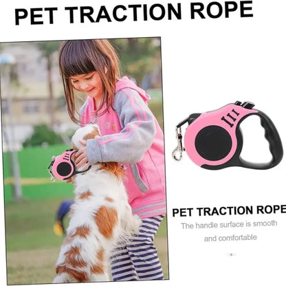 Pet Gift Set, Adjustable Long Dog Leash, One-Button Brake, Night Walk Friendly, Suitable for Medium Dogs and Cats, Linen Material