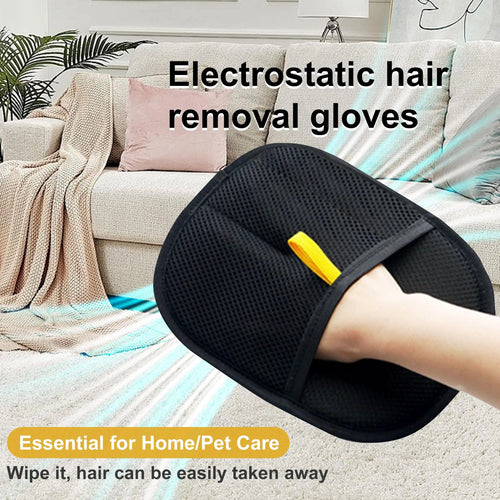 Pet Hair Remover Brushing Gloves – Remove Fur from Clothing, Furniture, Car Seats, Bedding & Upholstery Lint Hair Grooming Tool